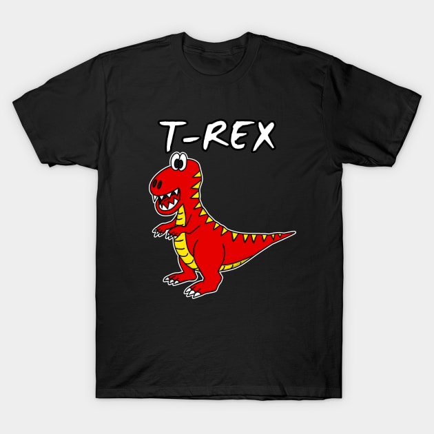 Doodle Tyrannosaurus Rex T-Rex Dinosaur Jurassic Kids Funny T-Shirt by doodlerob